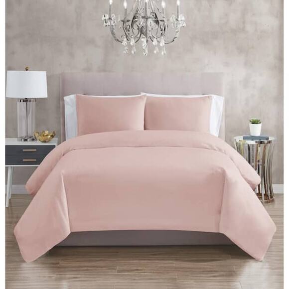 I Enjoy 3 Piece Premium Duvet Cover Set Full / Queen Size Blush - Picture 1 of 6